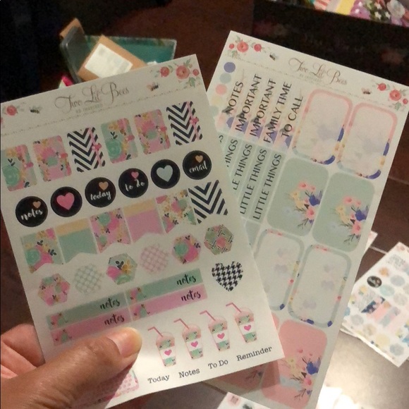 9 sheets of Two Lil Bees planner stickers. - Picture 5 of 8